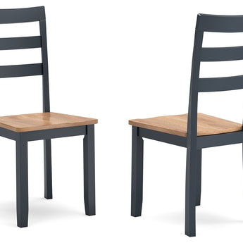 Gesthaven - Dining Room Side Chair (Set of 2) - Natural / Blue