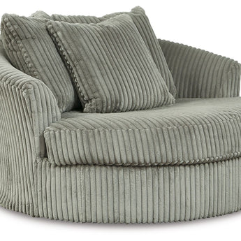 Lindyn - Oversized Swivel Accent Chair - Fog