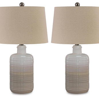 Marnina - Ceramic Table Lamp (Set of 2) - Taupe