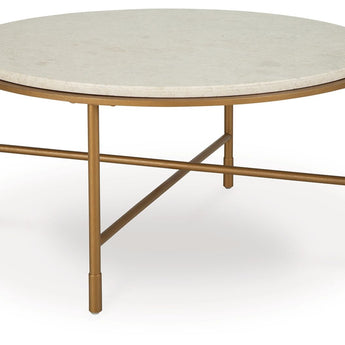 Alben - Round Cocktail Table - Antique Gold