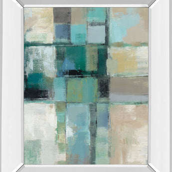 Island Hues Crop 2 By Sylvia Vassileva - Mirror Framed Print Wall Art - Blue