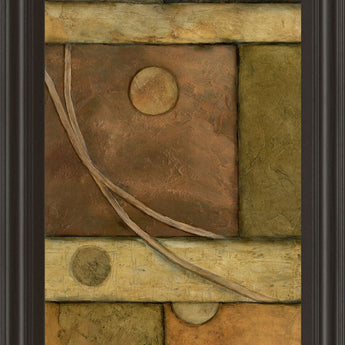 Circle Game Il By Norm Olson - Framed Print Wall Art - Light Brown