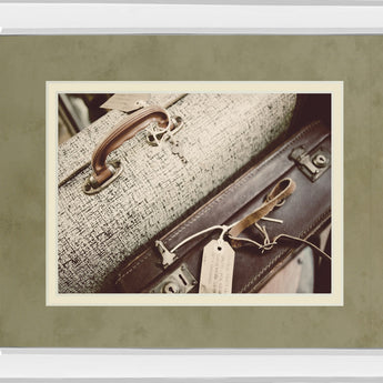 Old Travelers By Gail Peck - Mirror Framed Print Wall Art - Beige