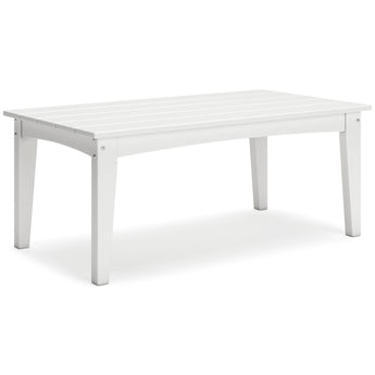 Hyland Wave - Rectangular Cocktail Table - White