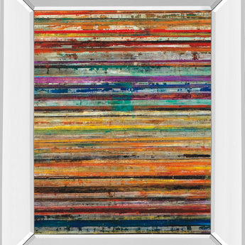 Shattered Earth By Gutierrez - Mirror Framed Print Wall Art - Orange