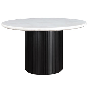 Colvin - Round 52" Marble Dining Table - White