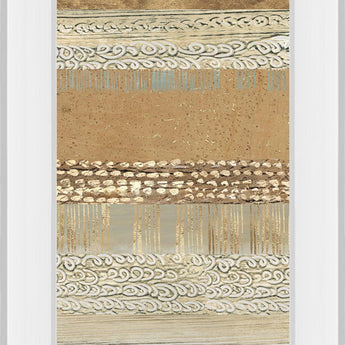 Placidity I By Tom Reeves - Mirrored Frame Wall Art - Light Brown