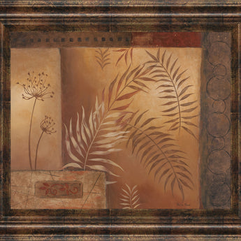 Modern Fern I By Vivian Flasch - Framed Print Wall Art - Light Brown