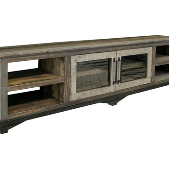 Loft TV Stand Two Tone Gray / Brown - TV Stands at Quality Home Furniture Mesquite