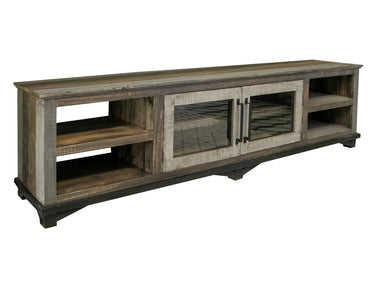 Loft TV Stand Two Tone Gray / Brown - TV Stands at Quality Home Furniture Mesquite
