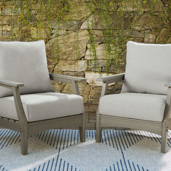 Visola - Lounge Chair w/Cushion (Set of 2) - Gray