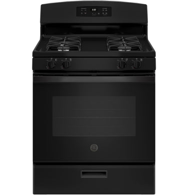 GE 30" Freestanding Gas Range, Black - JGBS60DEKBB