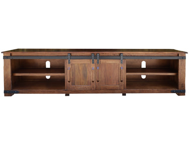 Parota TV Stand Cinnamon Brown - detail