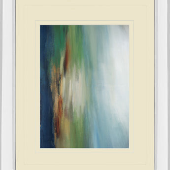First Light By S. D'auguiar - Mirror Framed Print Wall Art - Blue