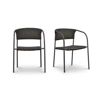 Zola - Silla de comedor para exterior (juego de 2) - Marrón oscuro