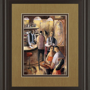 Entre Copas By Didier Lourenco - Framed Print Wall Art - Light Brown