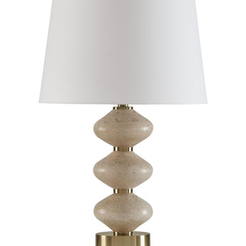Wardthrone - Poly Table Lamp - Beige / Gold Finish