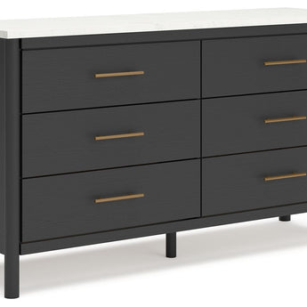 Cadmori - Six Drawer Dresser - Black / White