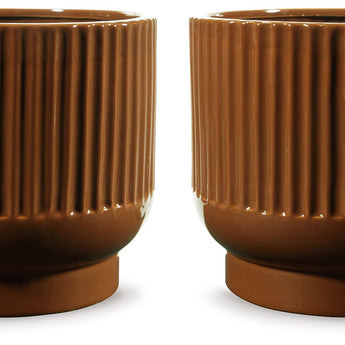 Avalyah - Vase (Set of 2) - 8" - Burnt Umber