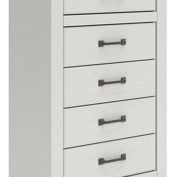 Savonport - Five Drawer Chest - White / Brown