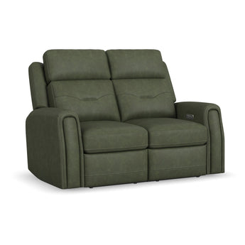 Felix - Power Reclining Loveseat With Console, Power Headrest, Lumbar, Heat & Massage