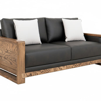 Ancora - Loveseat - Dark Gray / Light Brown