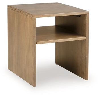 Ella Grove - Rectangular End Table - Rich Brown