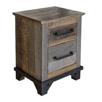 Loft Nightstand Two Tone Gray / Brown - Accent Nightstands at Quality Home Furniture Mesquite