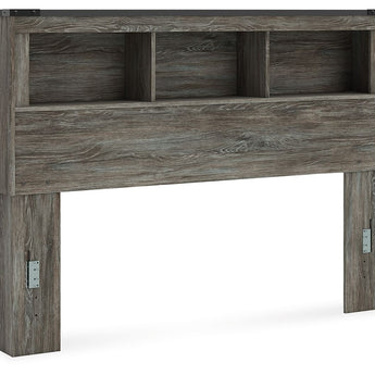 Frandern - Queen Bookcase Headboard - Gray