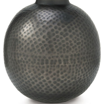 Woody - Vase - 14" - Pewter / Gold Finish