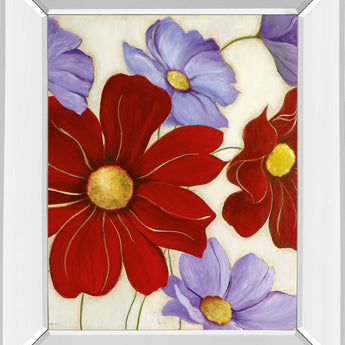 Lavender And Red I By Tava Studios - Mirror Framed Print Wall Art - Red