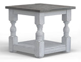 Stone End Table Antiqued Ivory / Weathered Gray - End Tables at Quality Home Furniture Mesquite