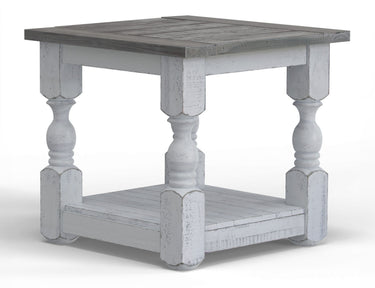 Stone End Table Antiqued Ivory / Weathered Gray - End Tables at Quality Home Furniture Mesquite