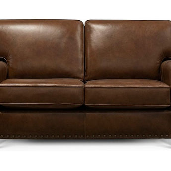 Salem - Leather Loveseat With Nails