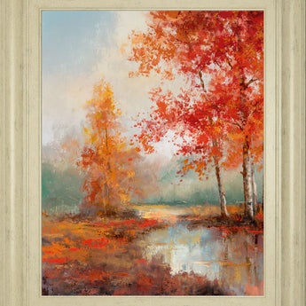 Autumns Grace I By T.C Chiu - Framed Print Wall Art - Orange
