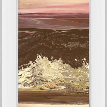 Down Under I By Dlynn Roll - Mirror Framed Print Wall Art - Beige