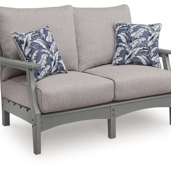 Cove Beach - Loveseat With Cushion - Gray