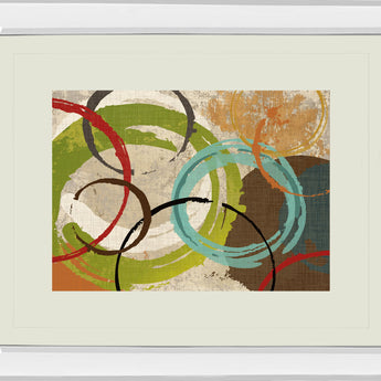 Away We Go I By Katrina Craven - Mirror Framed Print Wall Art - Beige