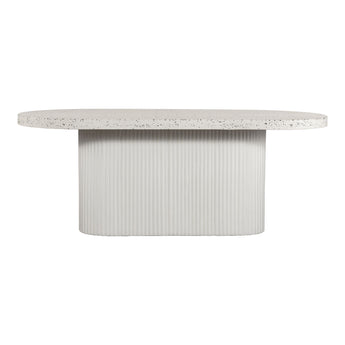 Lyon - Outdoor Cement Dining Table - Pearl Silver