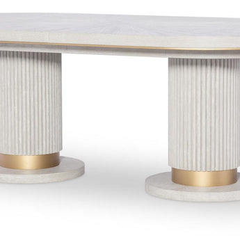 Miramar - Complete Oval Dining Table - Oyster