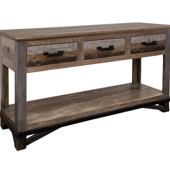 Loft Sofa Table With 2 Drawers Two Tone Gray / Brown - Sofa Tables at Quality Home Furniture Mesquite