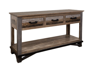 Loft Sofa Table With 2 Drawers Two Tone Gray / Brown - Sofa Tables at Quality Home Furniture Mesquite