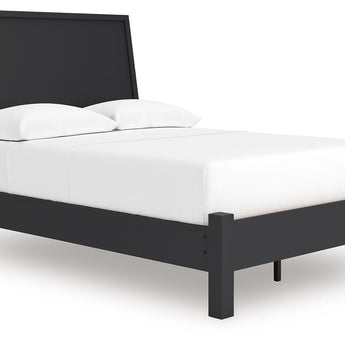 Danziar - Full Panel Bed With Low Footboard - Black