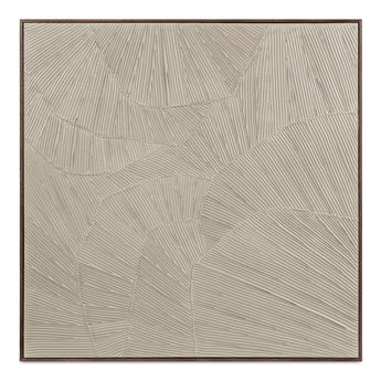 Flutter - Framed Painting - Cool Beige