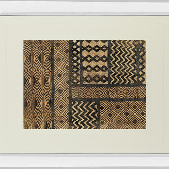 Kuba Abstract By Sue Schlabach - Mirror Framed Print Wall Art - Light Brown