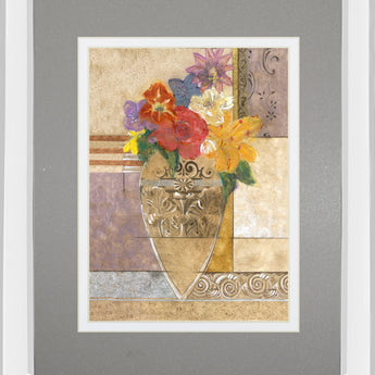 Rose By Hollack - Mirror Framed Print Wall Art - Gray