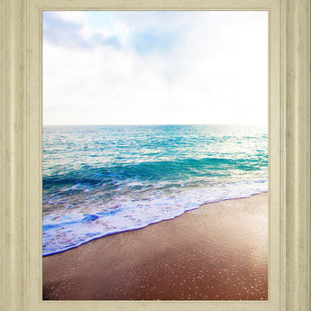 Golden Sands Il By Susan Bryant - Framed Print Wall Art - Light Blue