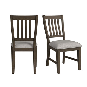 Yellowstone - Juego de 2 sillas de comedor - Marrón medio/gris