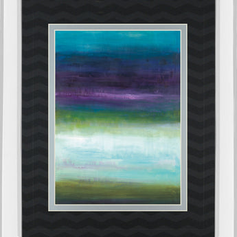 Midnight Mulberry By Wani Pasion - Mirror Framed Print Wall Art - Blue