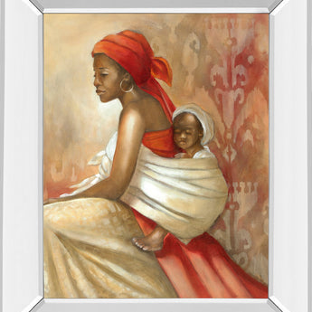 Beauty Of Love Il By Carol Robinson - Mirror Framed Print Wall Art - Light Brown